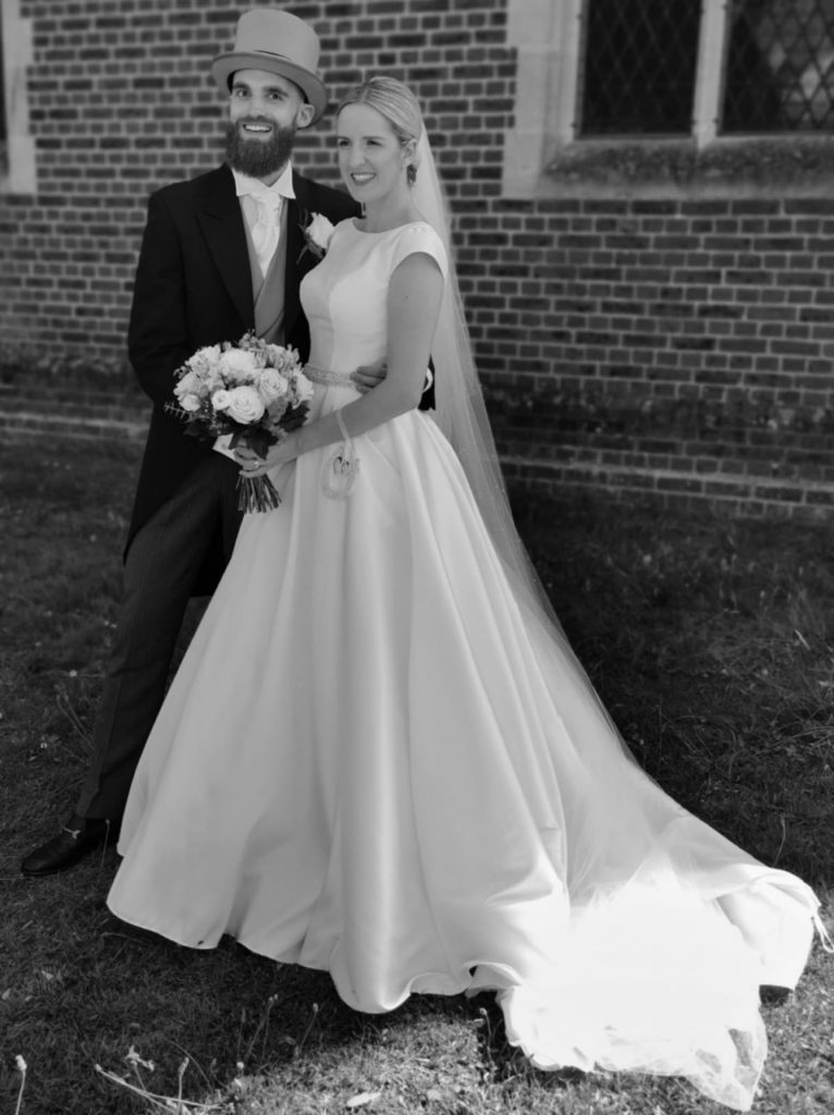 Wedding dress alteration in Croydon with structured bodice fitting