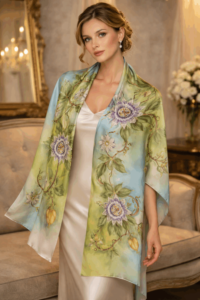 hand painted silk scarf bandana style