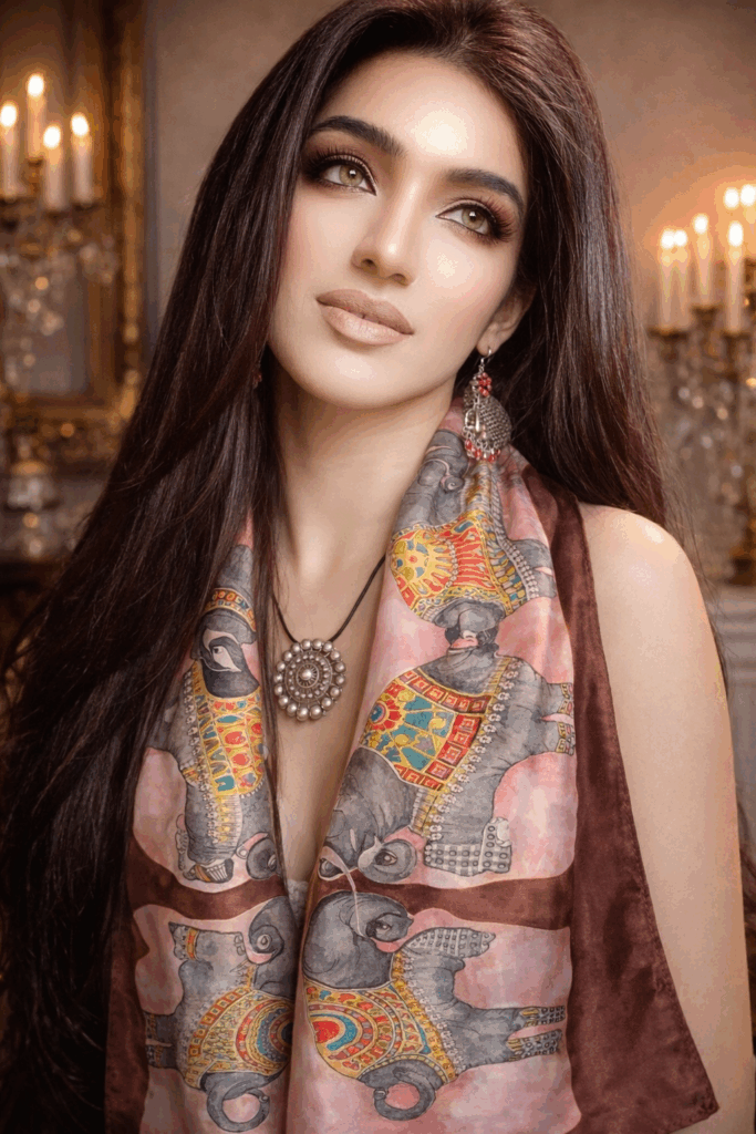 hand painted silk scarves floral design