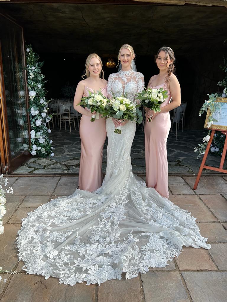 Wedding dress fitting by bridal seamstress in Sutton