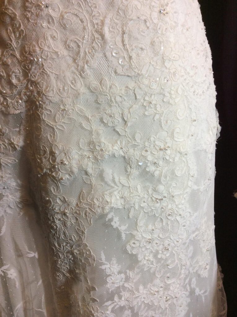 wedding dress alteration layers internal construction detail