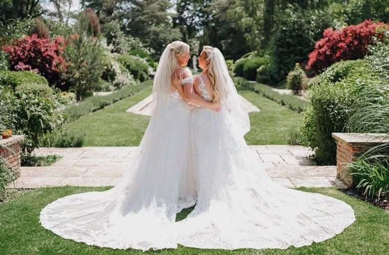 Bridal alterations in Wimbledon – tailored wedding dresses for a couple with precision fit and couture detailing