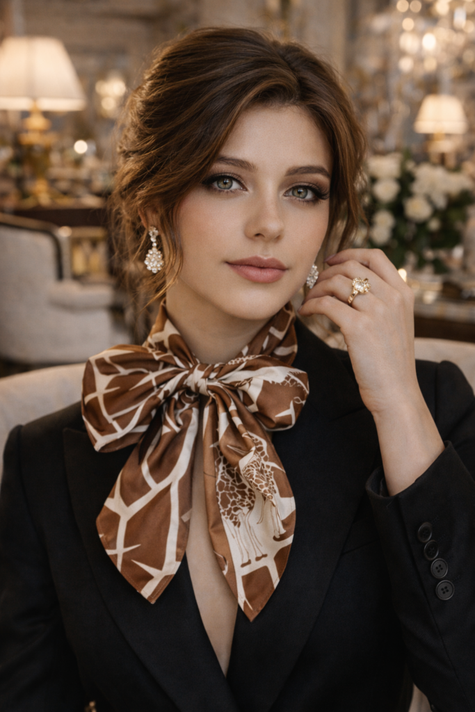 bandana tied to a bag brown version 