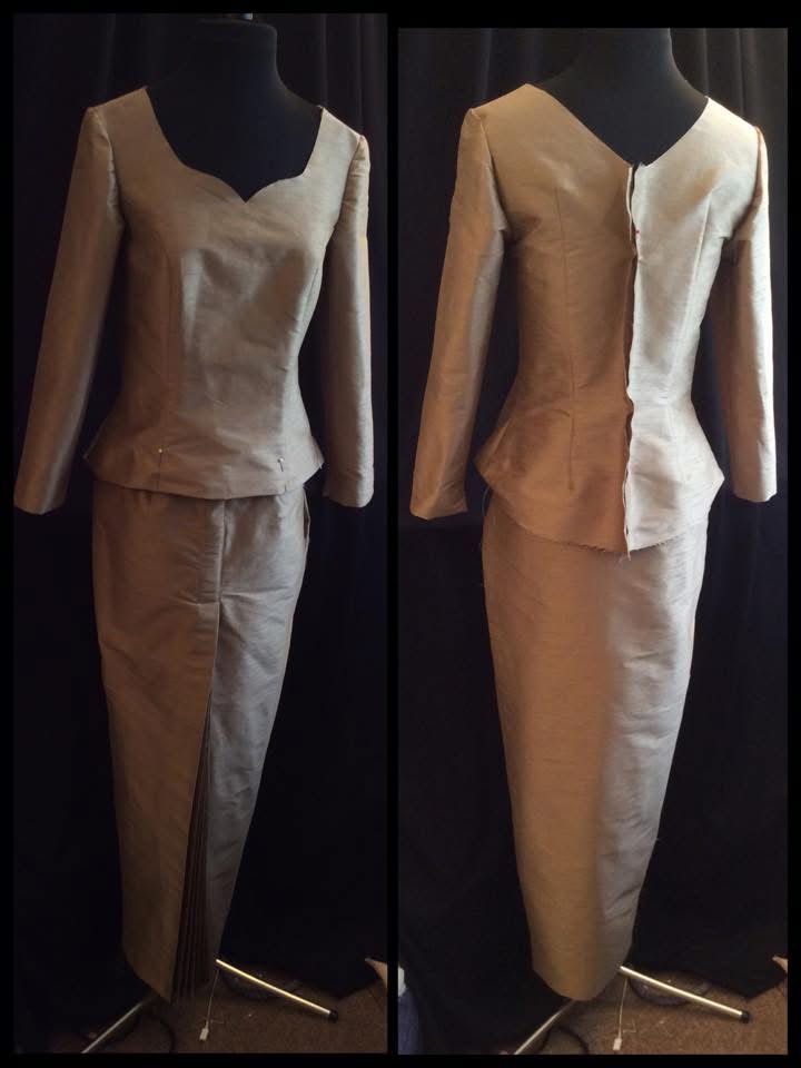 Bespoke Indonesian kebaya gold raw silk Sutton Surrey