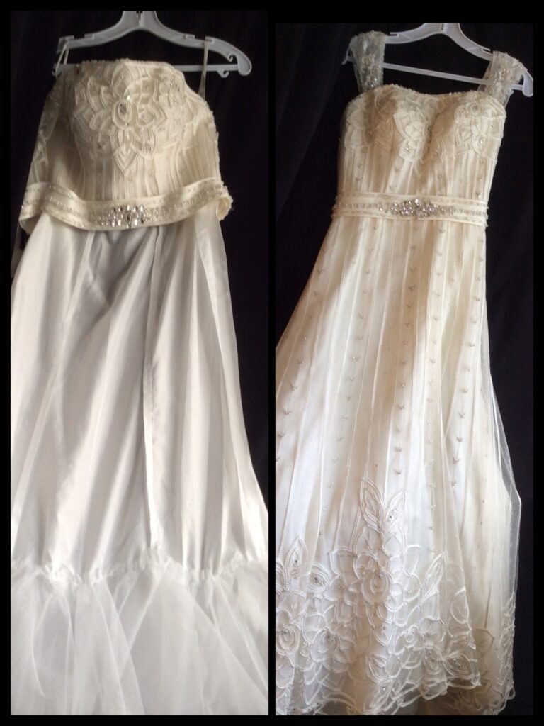 fishtail wedding dress alterations Surrey internal bridal structure