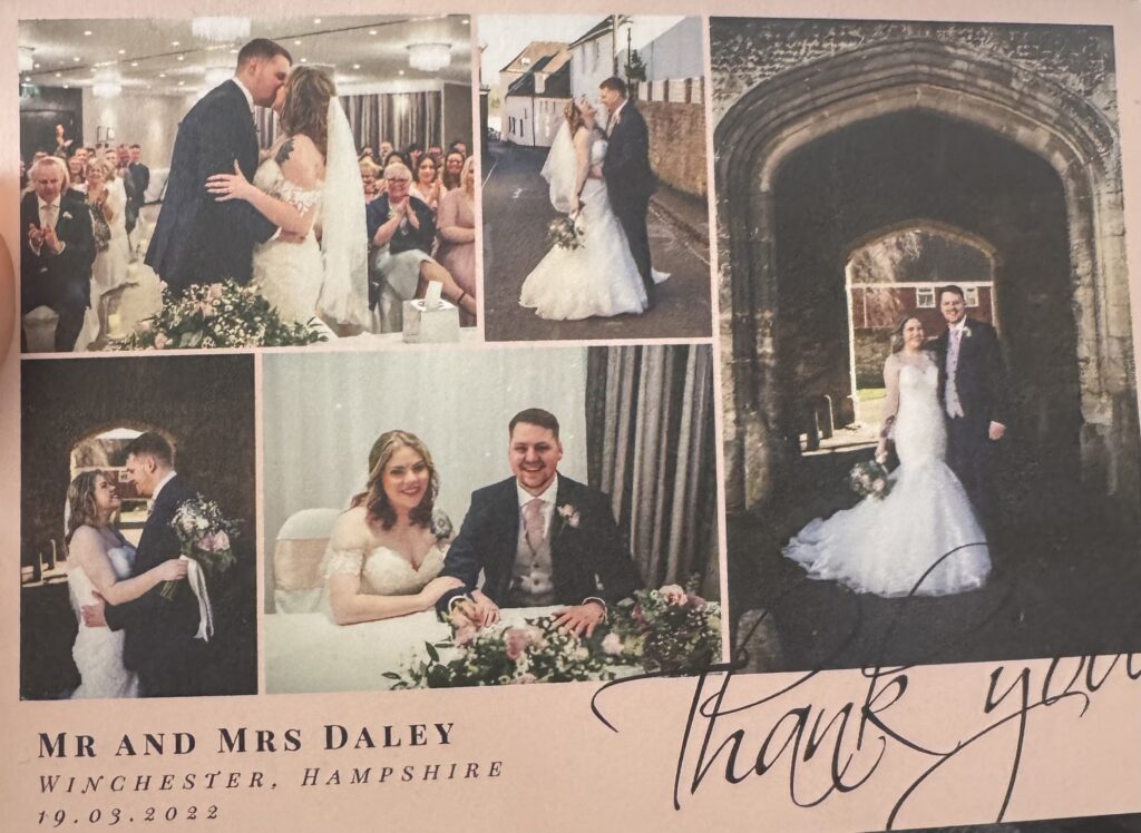 Wedding dress fitting Crystal Palace bride thank you