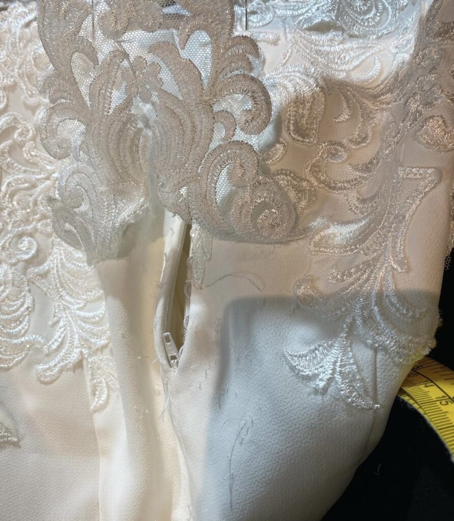 intricate lace for a bridal transformation 