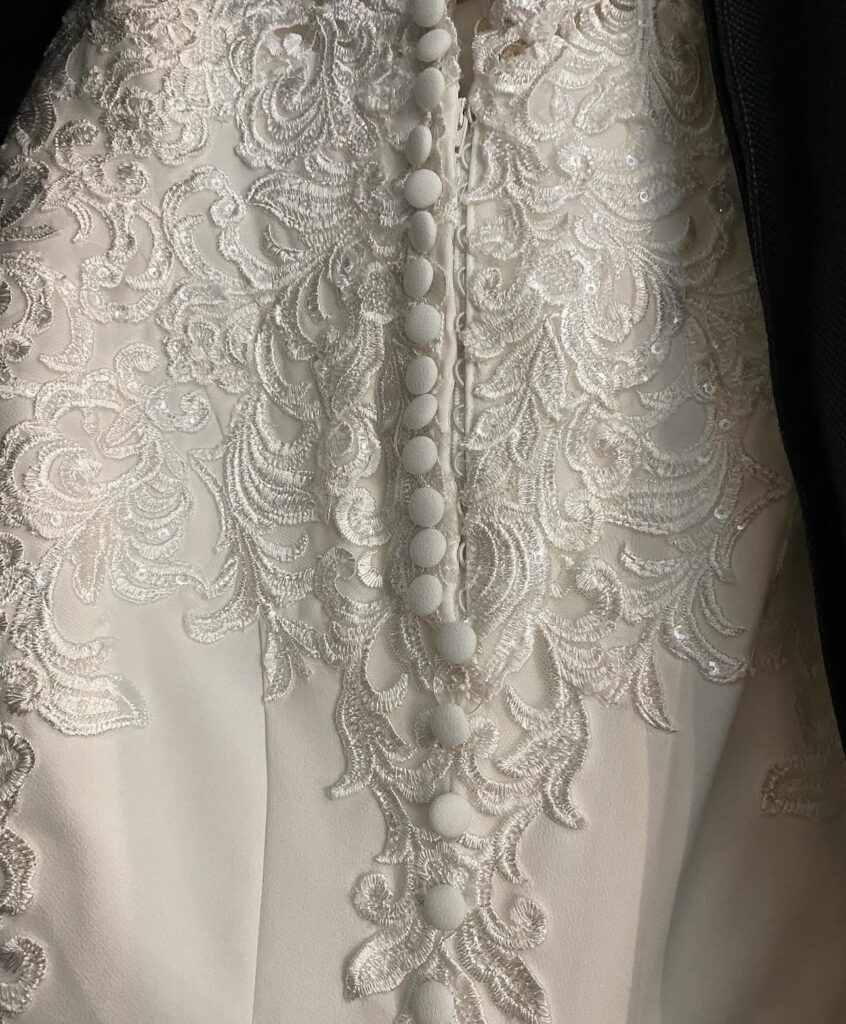 Wedding Dress transformed in Sutton for a bride from Wimbledon