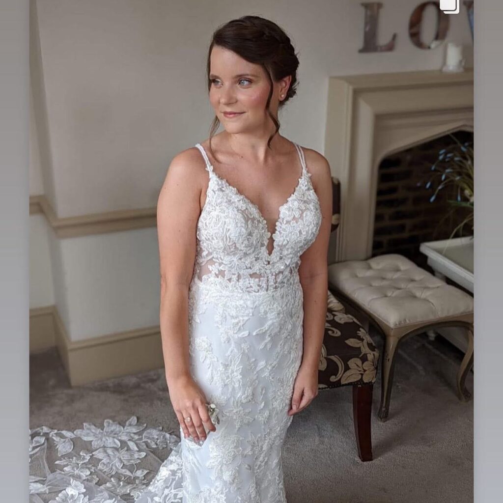 Wedding Dress Resized 4–5 Sizes transformed looking flawlessly finished 