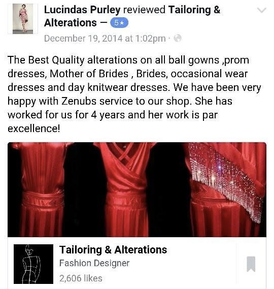 huge dress alteration purley boutique review Greater London