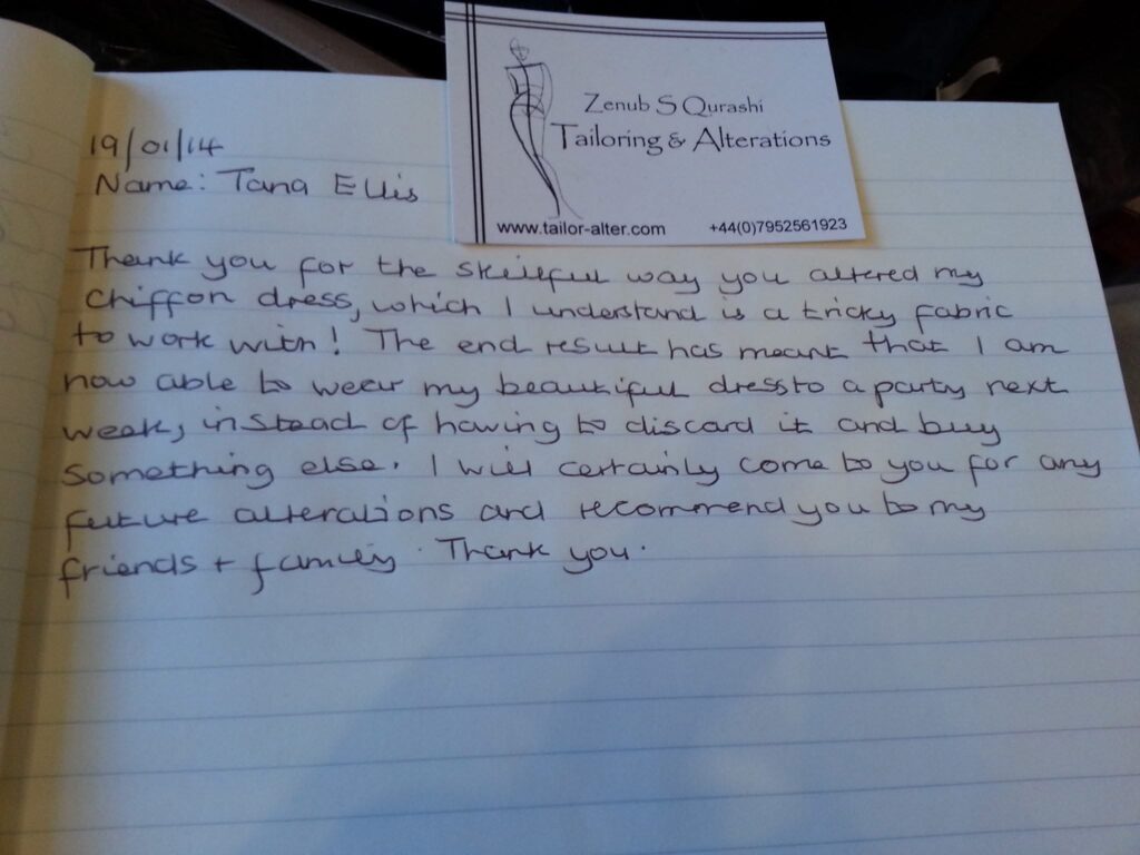 wedding dress alteration review London