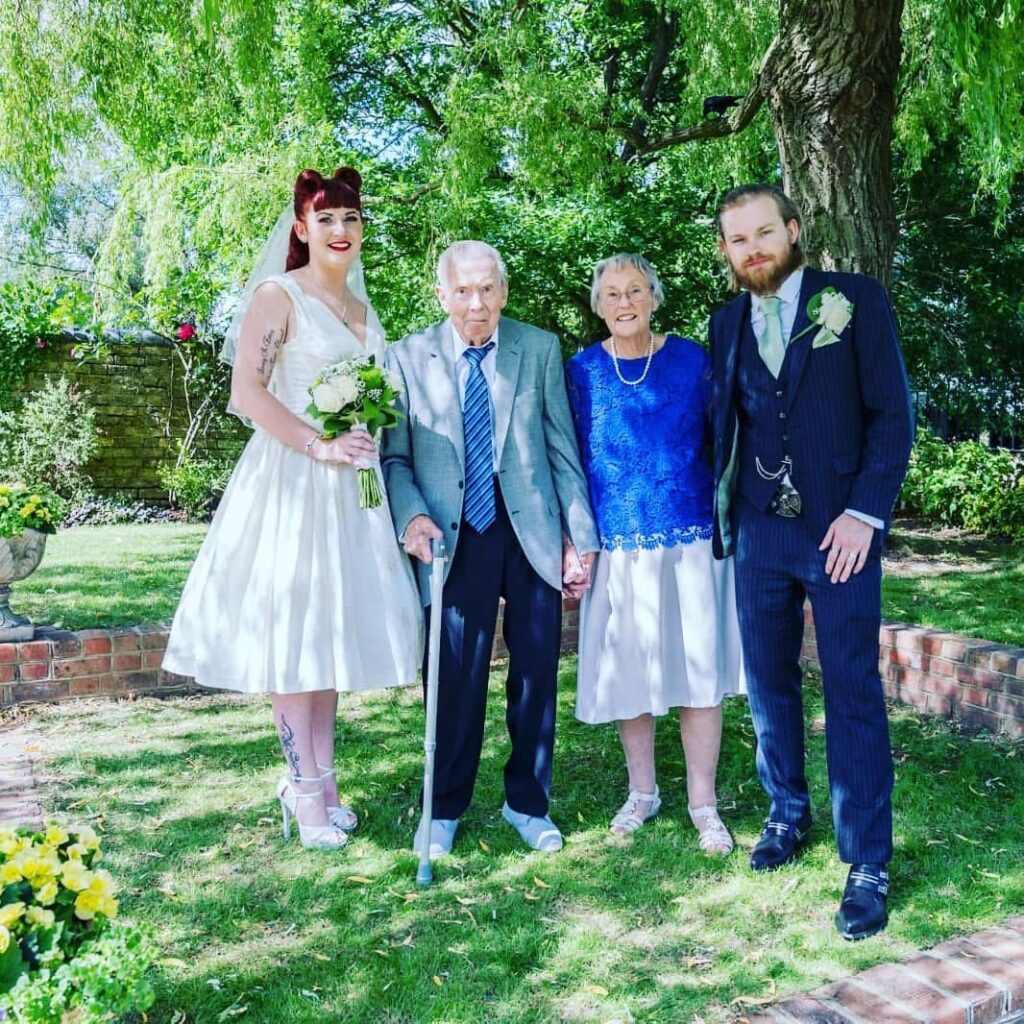grandmother wedding dress transformed for modern bride heirloom reconstruction