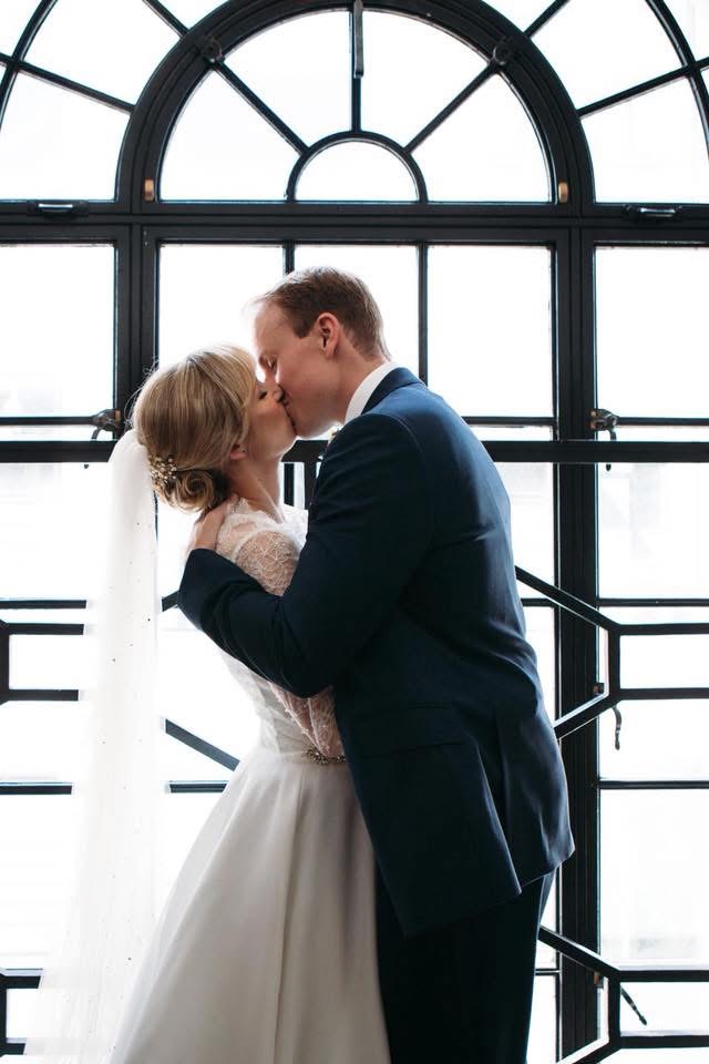 South London bride lace sleeve wedding dress altered for perfect fit and silhouette detail