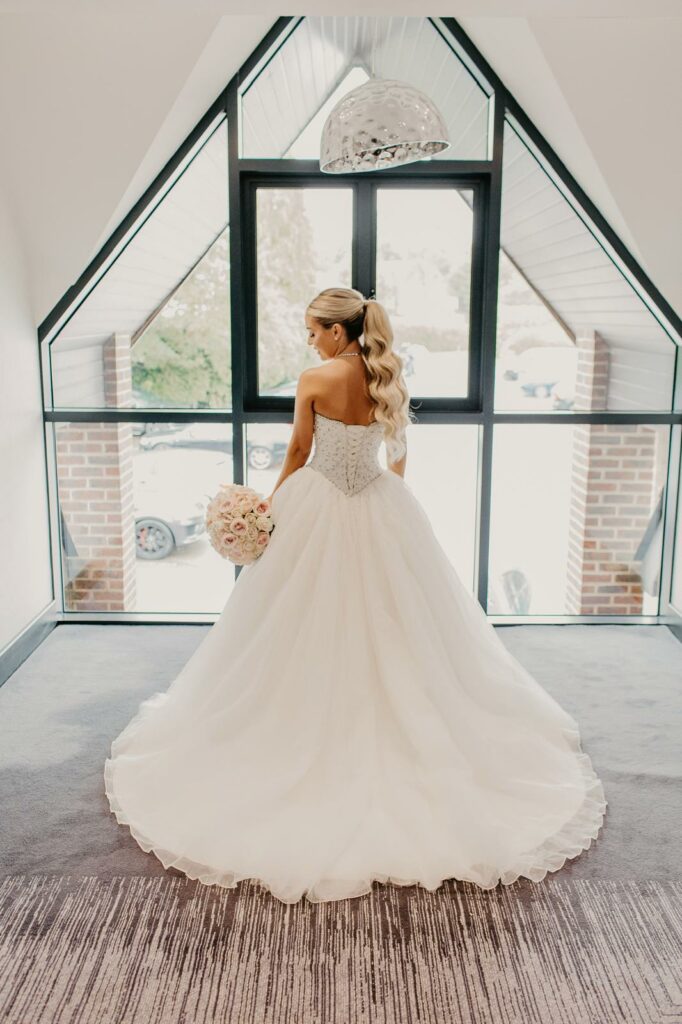 beaded bodice wedding dress fitted perfectly bridal alterations Sutton Surrey