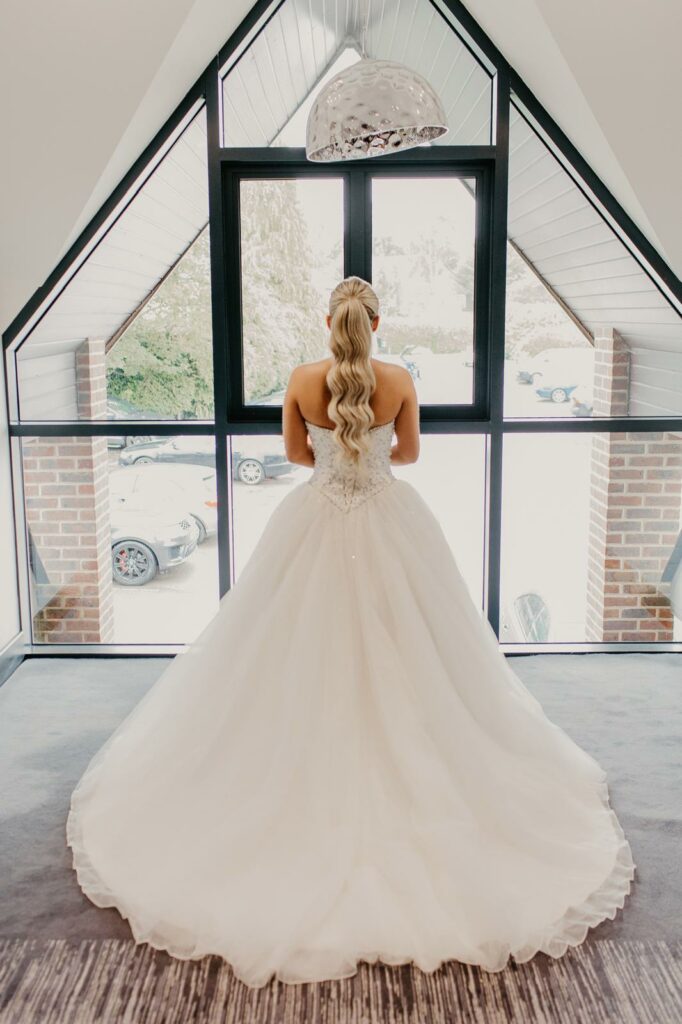 Surrey bridal alteration fully beaded wedding dress