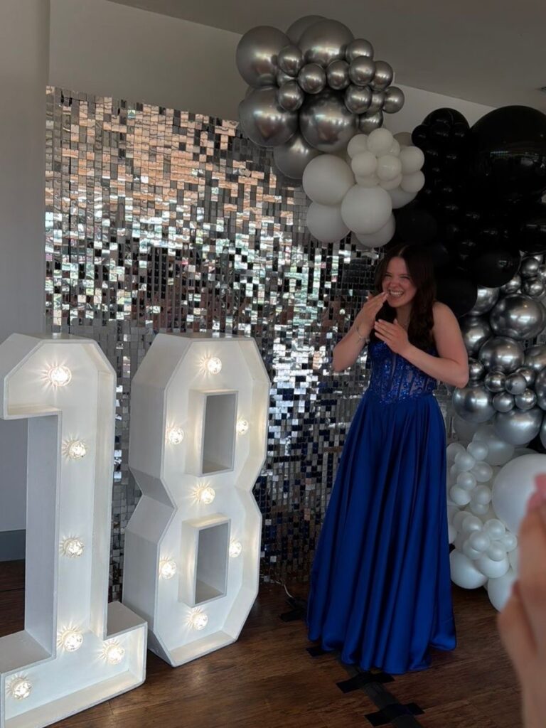 Finished prom dress alterations completed in Sutton Surrey