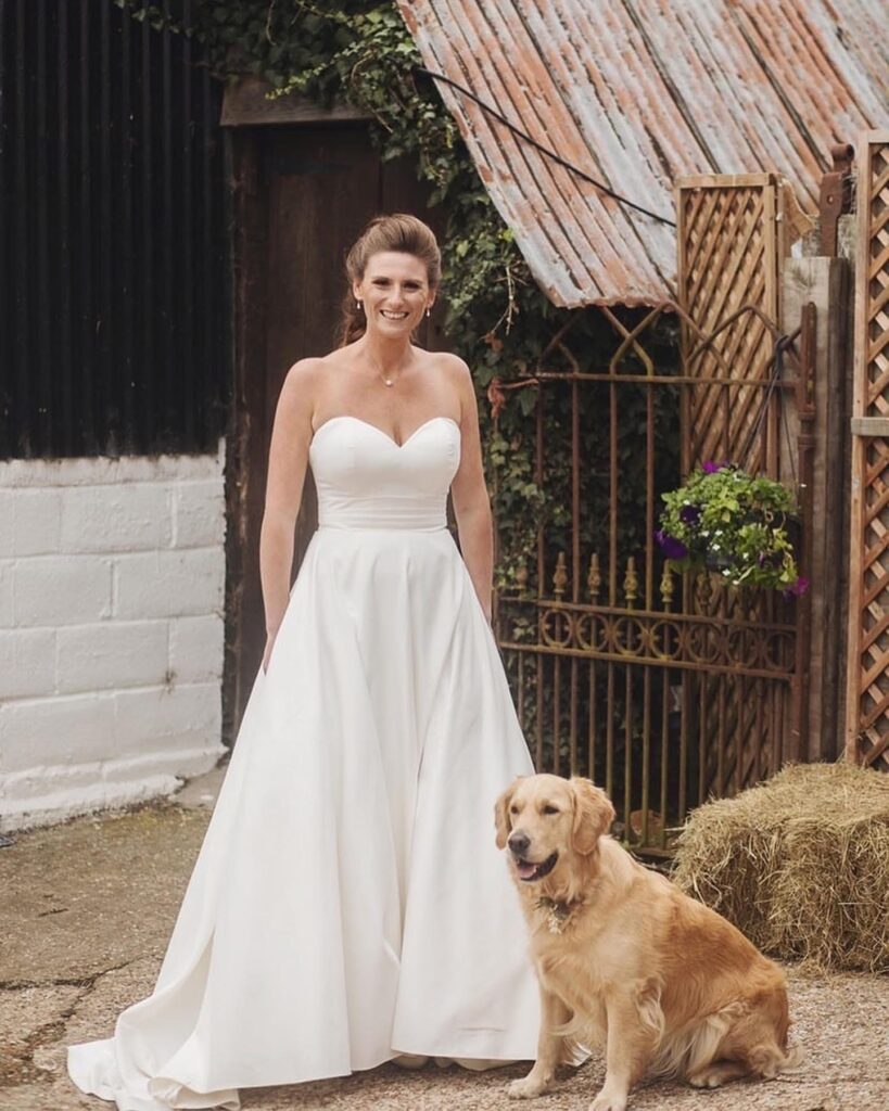 bridal alterations Kingston Richmond wedding dress resizing 20cm strapless gown