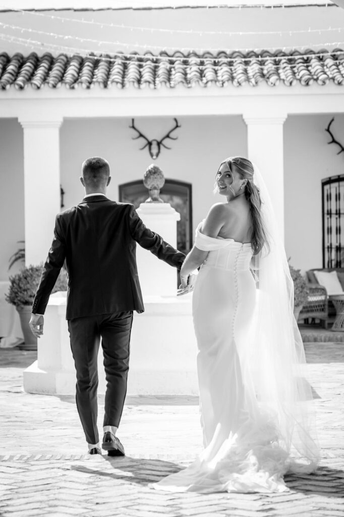 bride and groom happily married 