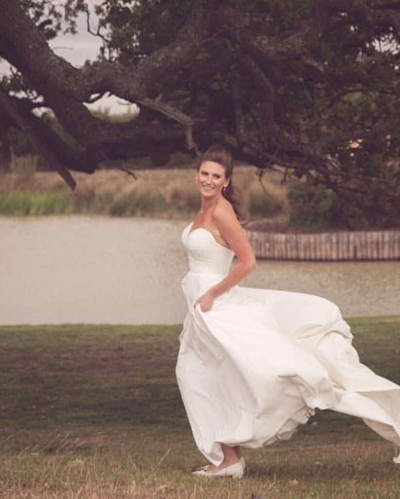 full skirt bridal gown resized couture alterations Richmond Surrey bride