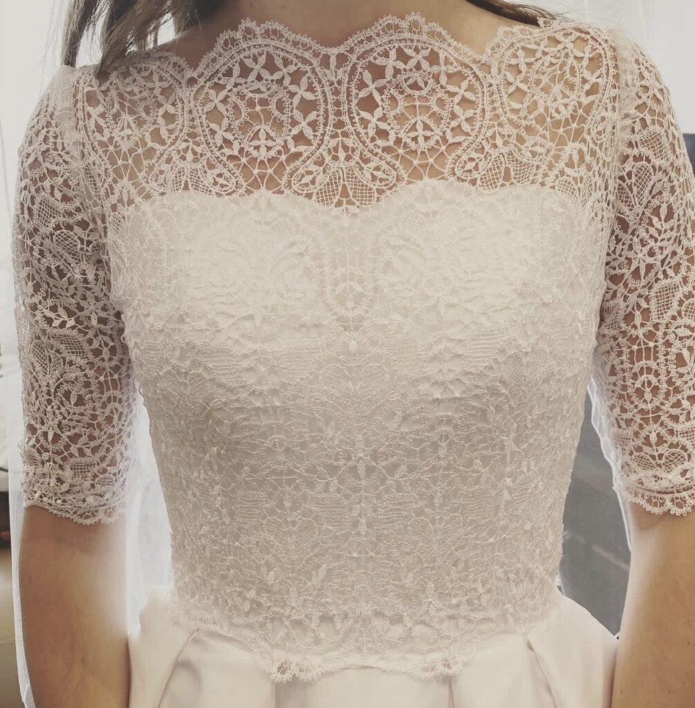 Chislehurst bridal alterations bodice redesign