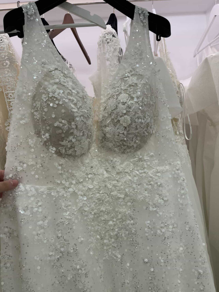 DAMA Couture Bridal dress before alterations were done