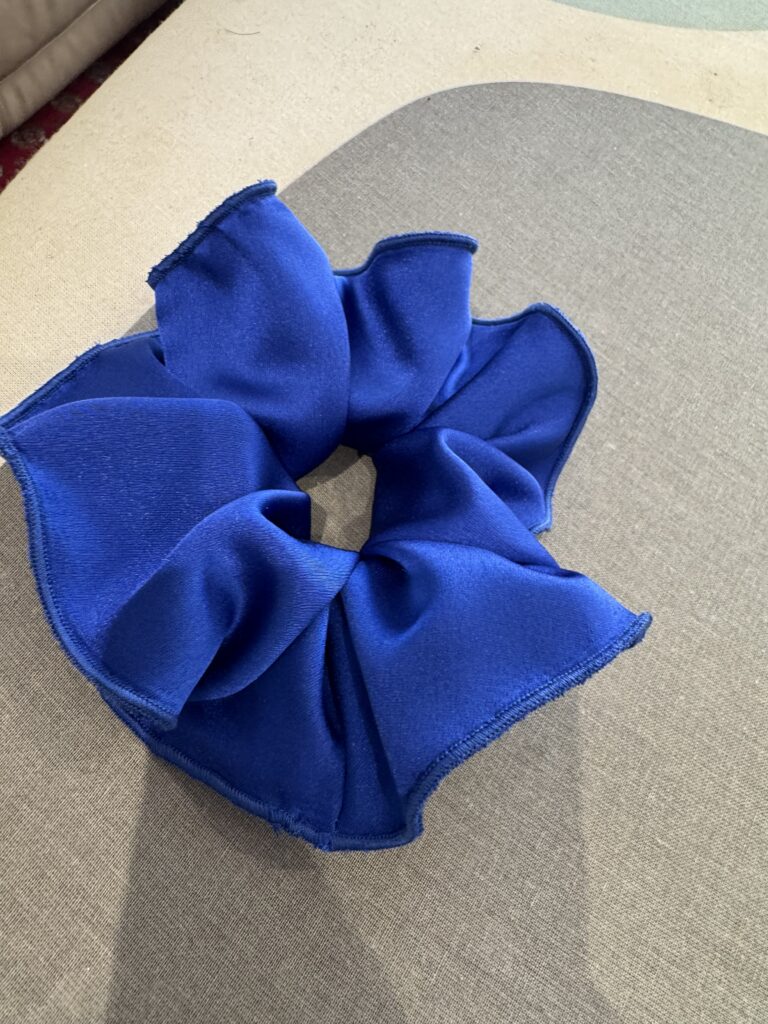 Handmade matching scrunchie created from dress fabric