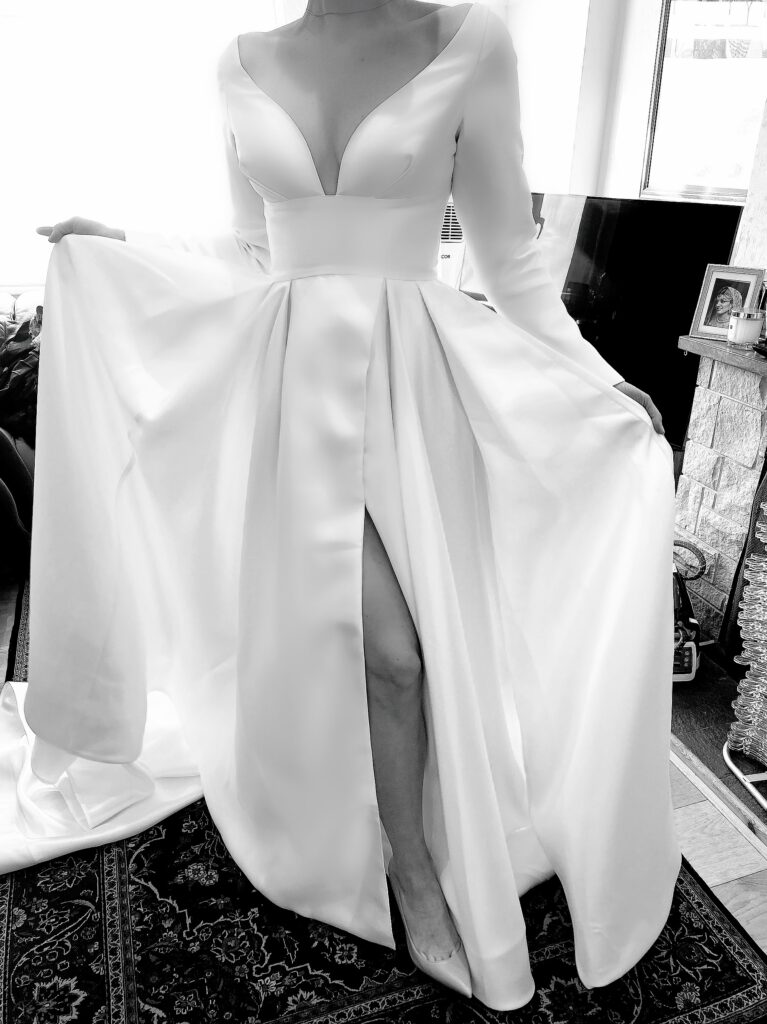 Bespoke Bridal Sleeve Browns Bridal alterations where I added fully fitted long sleeves with button and loops