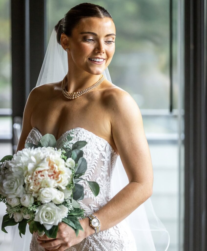 Fitted Martina Liana lace wedding dress alterations