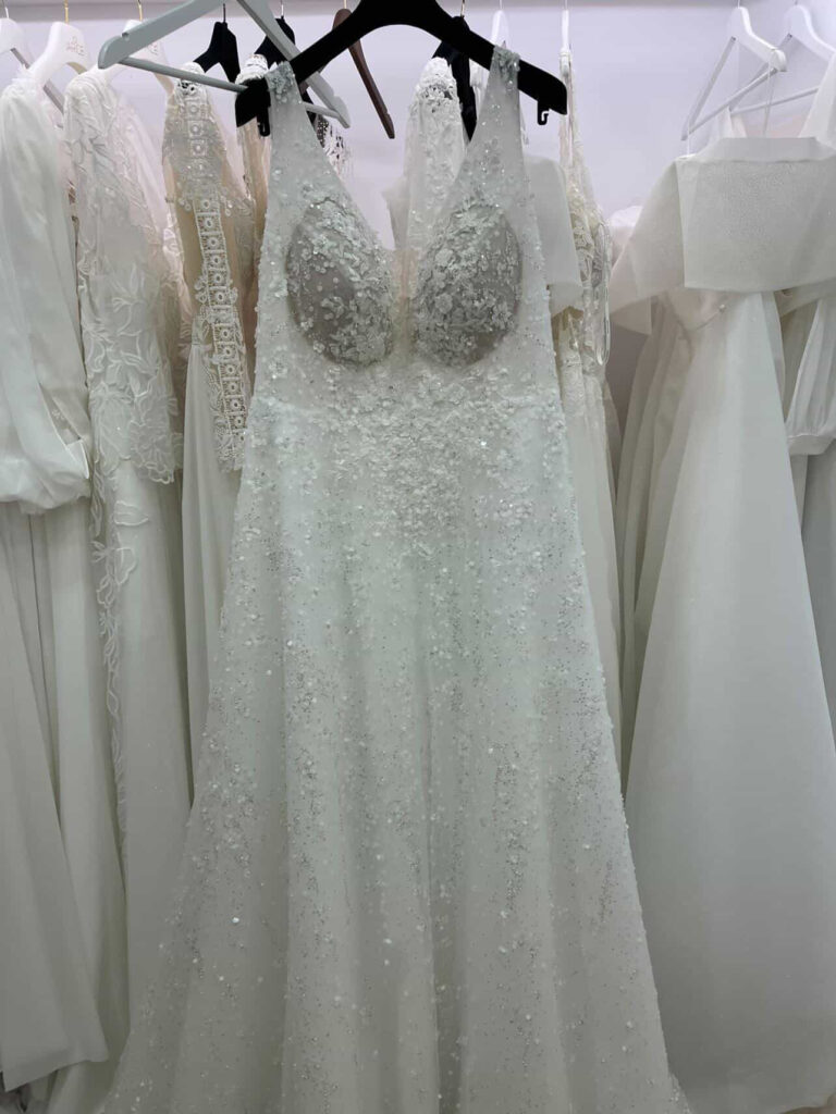 sleeveless wedding dress transformation