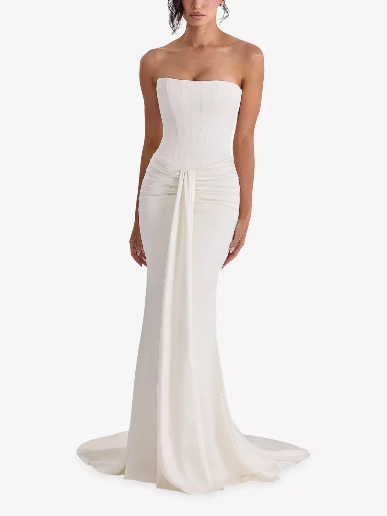 House of CB Camellia satin wedding dress couture bridal alterations near Purley