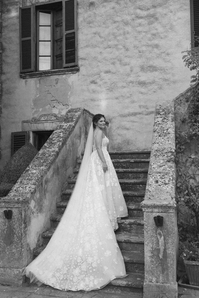 Martina Liana bridal gown with hidden internal support and bodice contouring