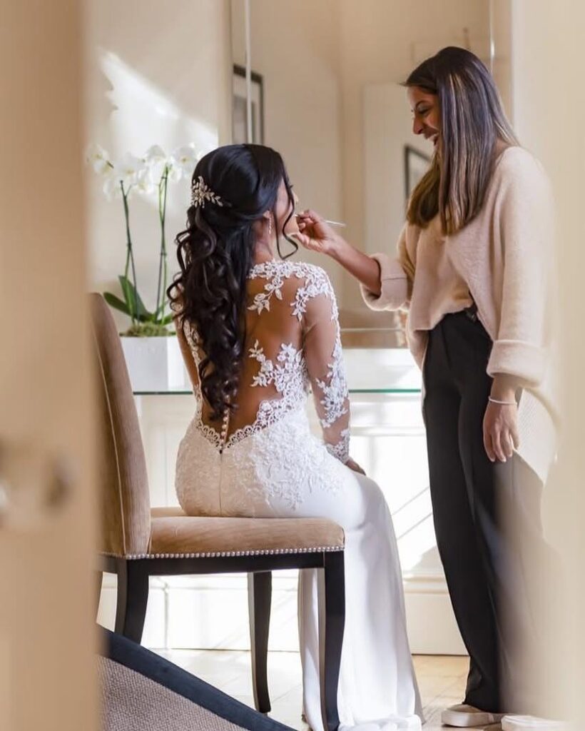 Bespoke lace sleeves wedding dress alterations Bromley 
