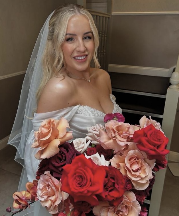 Zoe Stevenson multiple award winning make up artist and my bride wearing her Essence of Australia wedding dress full fitting and couture alterations transformation done at my Sutton Studio