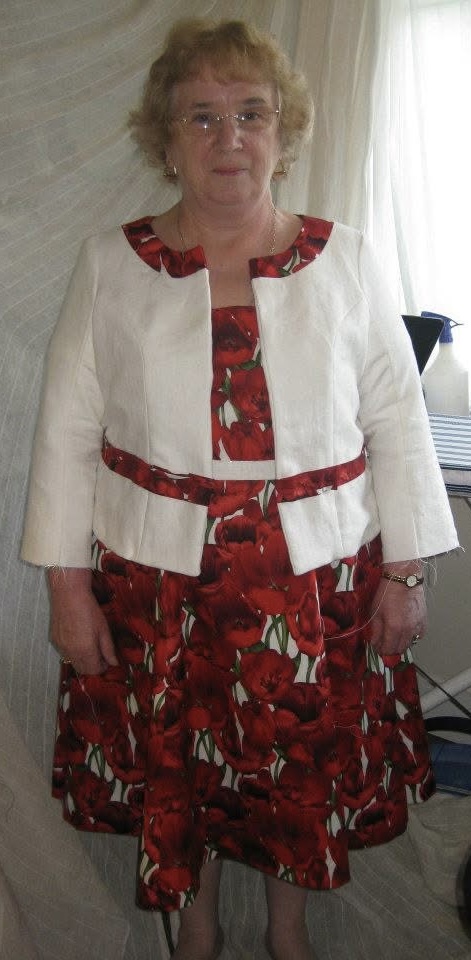 Couture Dressmaking for a mother of groom Matching dress and jacket