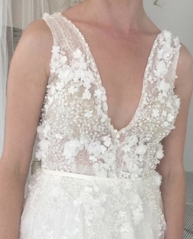 bridal gown requiring corrective bridal alterations in London