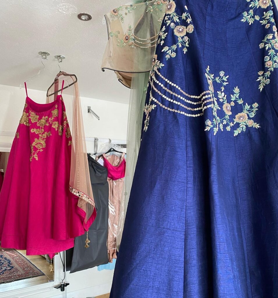 Steam pressed readt for collection prom outfits