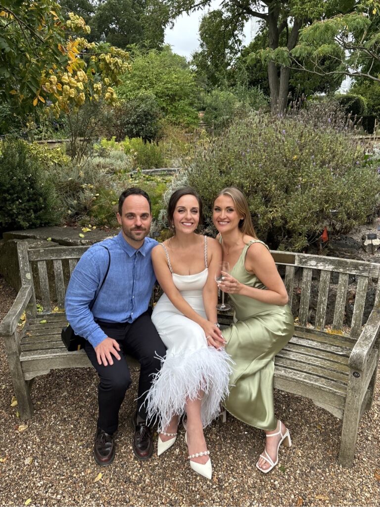 Modern bridal reception dress after specialist alterations