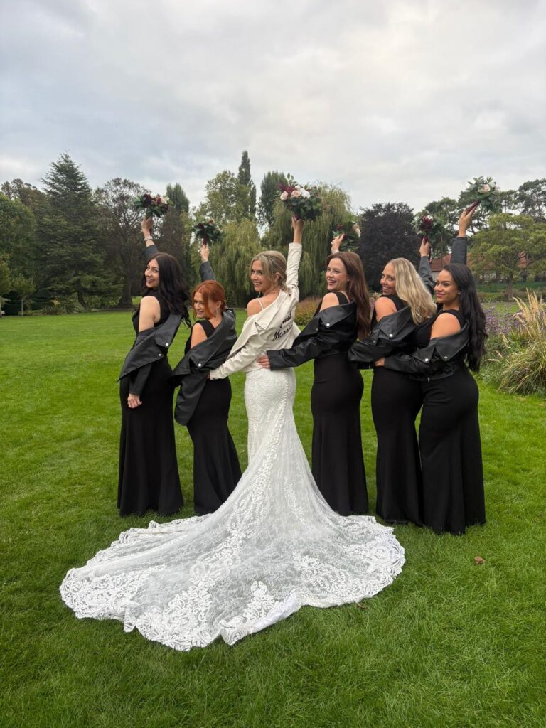 bridesmaids with bride
