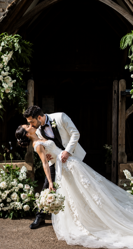 Pronovias bridal alterations highlighting couture reshaping of a 9 layer A-line wedding dress with natural movement