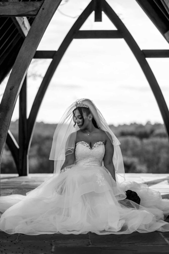 Modesty panel inserted in bridal dress from WED2B to give better coverage to bust purley bride