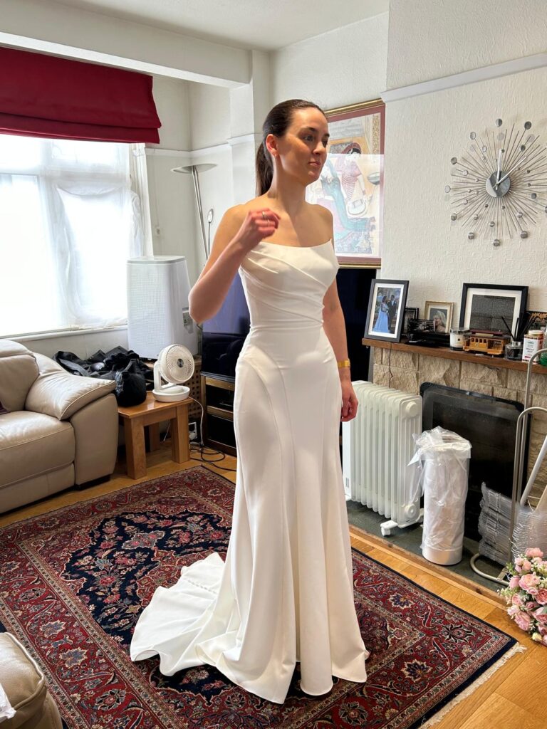 Before Restructuring the dress was huge on bride