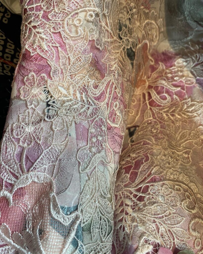 lace applique reattached John Charles Mother of the Bride Alterations