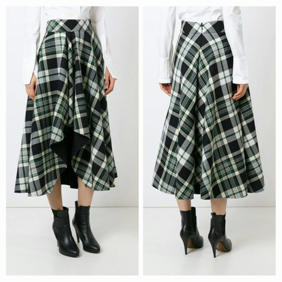 Alexander McQueen plaid skirt alterations by couture-trained fashion designer in London