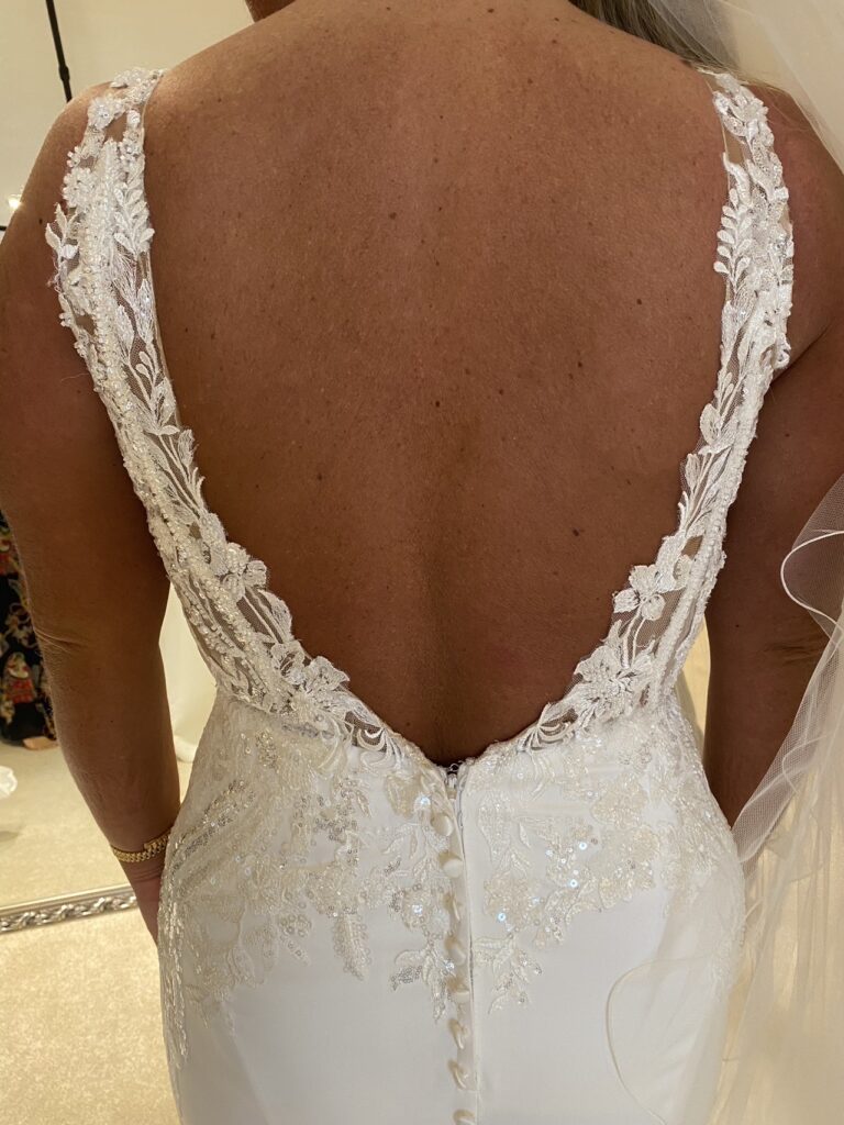 Wedding dress transformation 