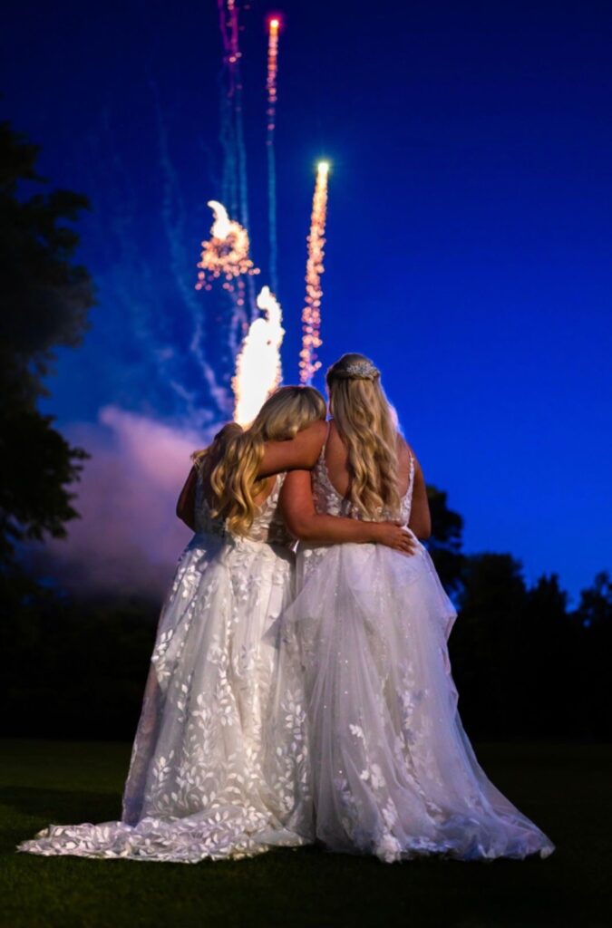 Lesbian Couple wedding ceremony 