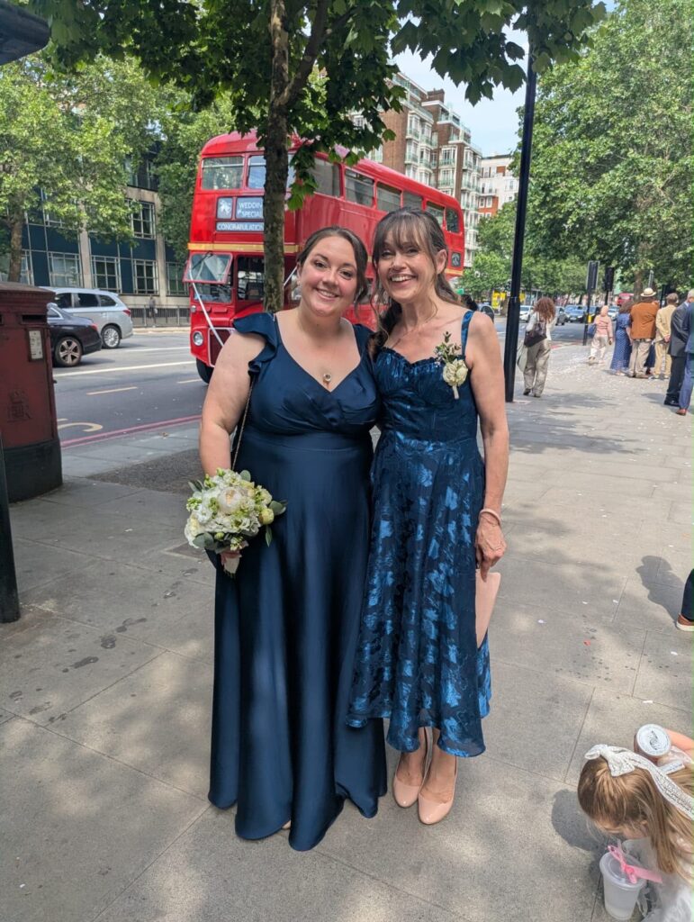 Bridesmaids alterations Wimbledon for a real bride’s sister for the wedding day