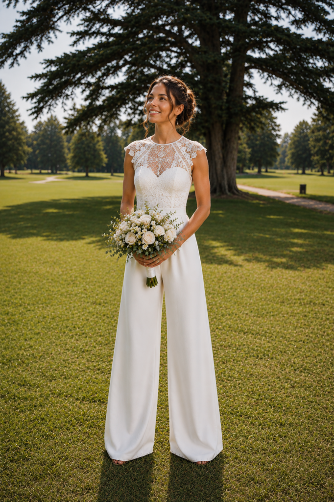 Catherine Deane Bridal Alterations Ryo Jumpsuit with Itala Top, Avory midi dress and Avalon Midi dress all altered to perfection
