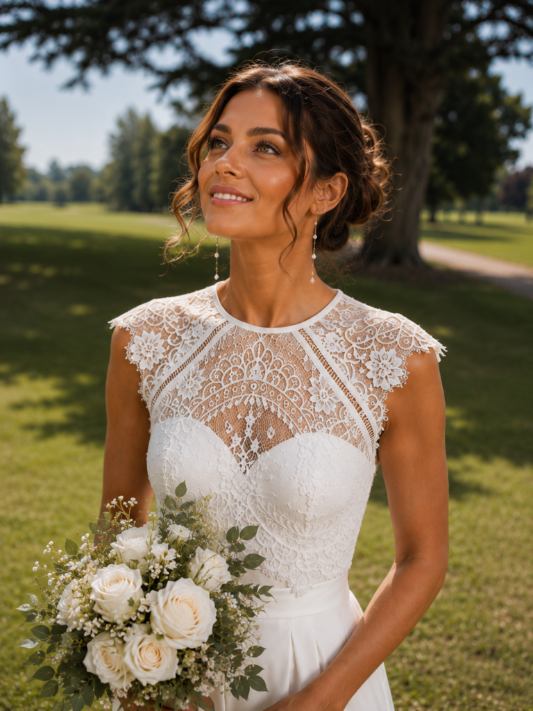 bodice was shortened separated and restitched completely to fit the brides hour glass figure