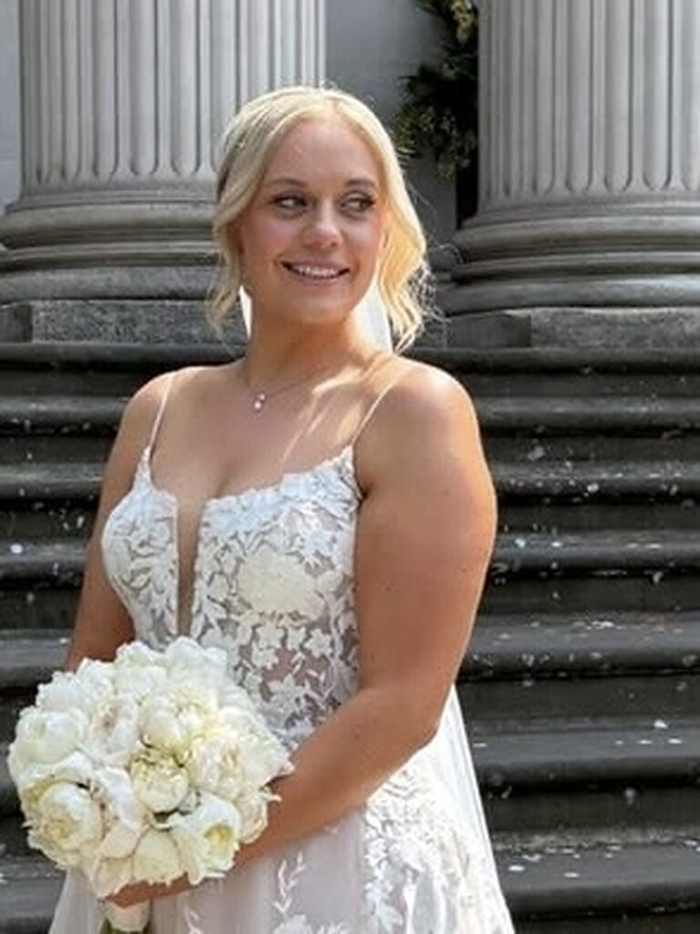 real bride on her London wedding day