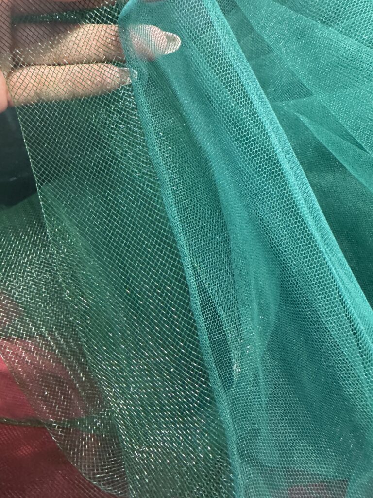 Prom Ballgown Dress Alterations close up of horse hair crin unpicked by hand and restitched perfectly